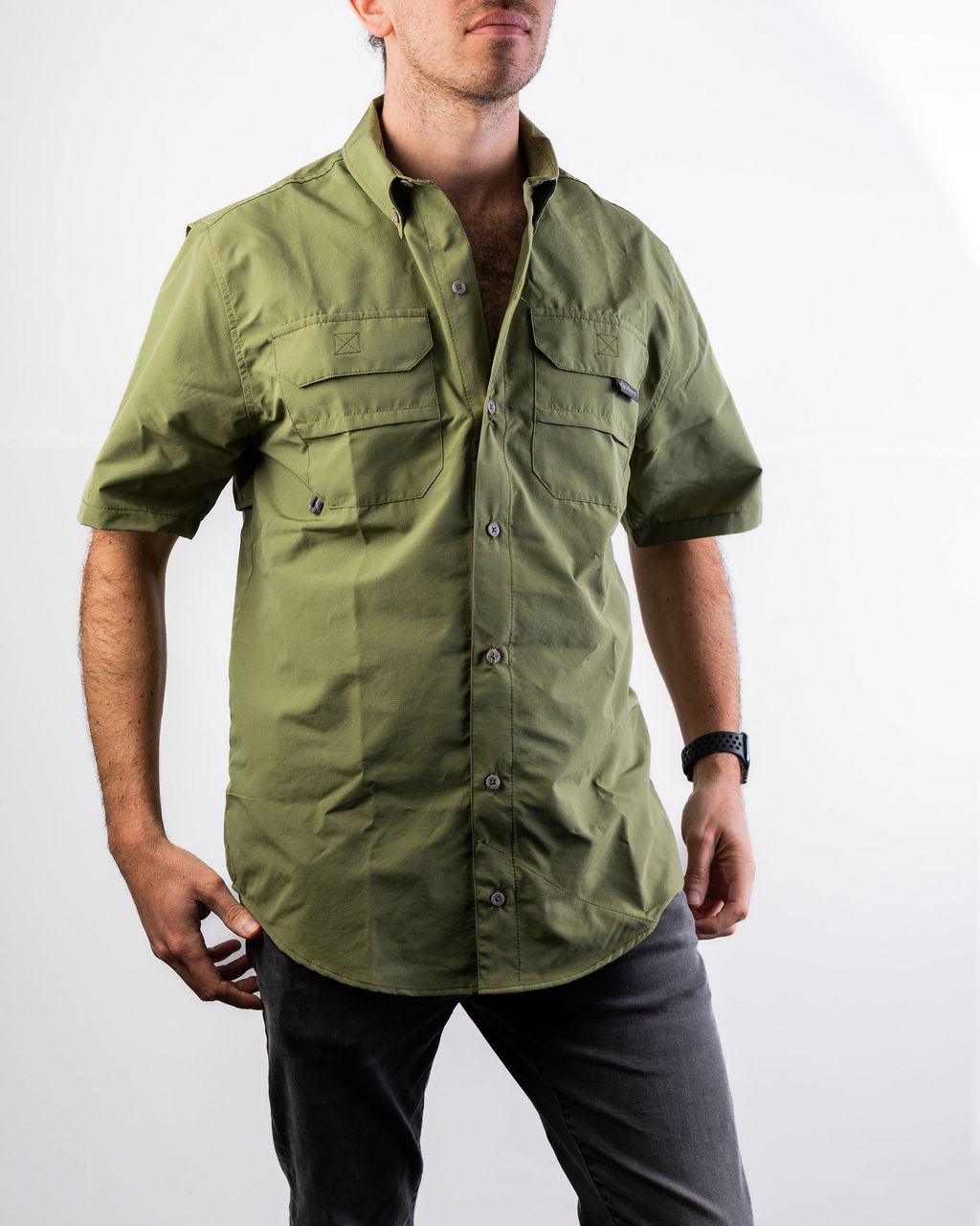 Camisa Manga Corta Olivo - Imagen 5