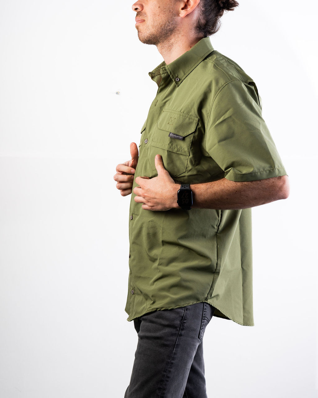 Camisa Manga Corta Olivo - Imagen 6