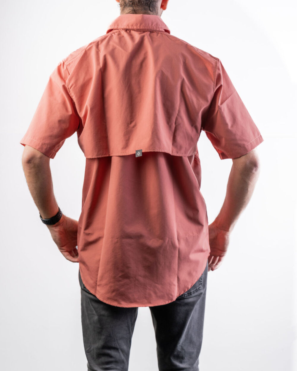 Camisa Manga Corta Salmón